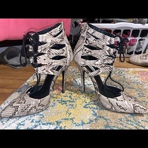 Steve Madden Snake Skin Print Heels